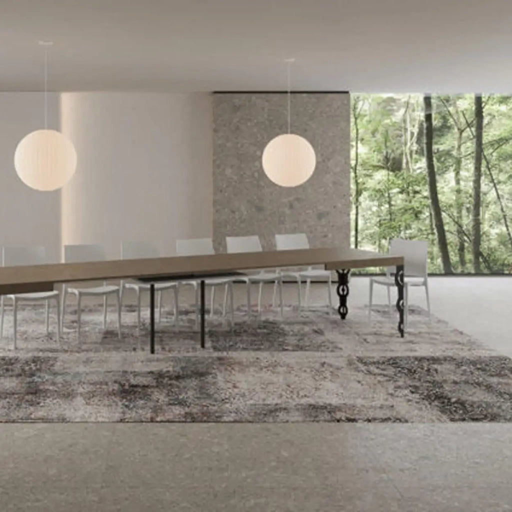 Tavolo allungabile 180/440x90 cm Karamay tortora gambe antracite