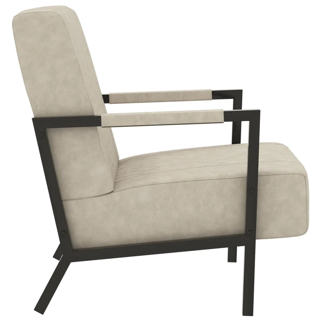 Poltrona Grigio Chiaro in Similpelle 325755