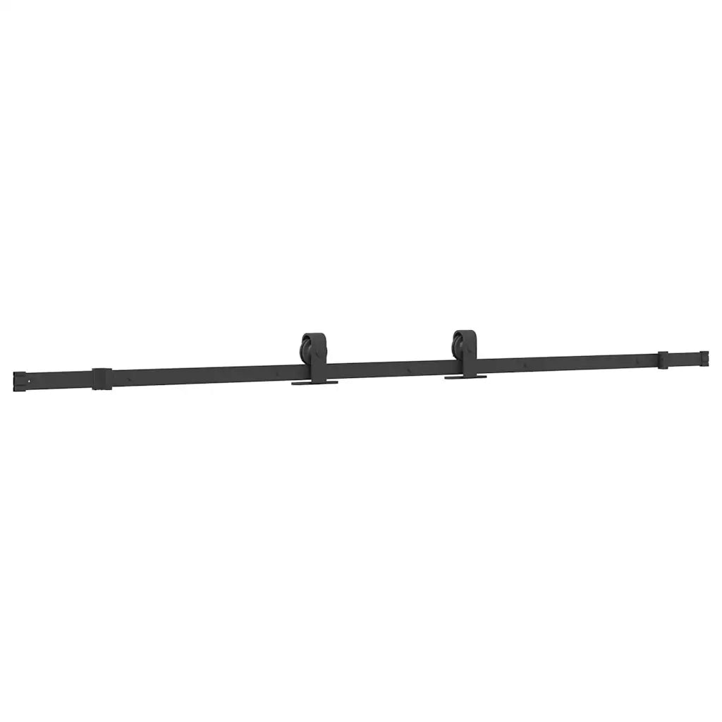 Kit di Binari per Porte Scorrevoli 213 cm Acciaio Nero 4009719