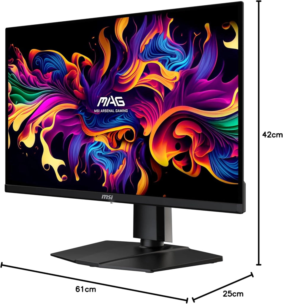 MAG 271QPX QD-OLED Monitor Gaming 26,5" WQHD - Pannello Quantum Dot OLED (2560 x 1440), 360Hz/0.03ms, 99,1% DCI-P3, ΔE≤2, DisplayHDR True Black 400 - DP 1.4a, HDMI 2.1, USB Type-C