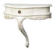 Biscottini Mensola a muro in legno finitura bianco anticato L43xPR21xH39 cm Made in Italy