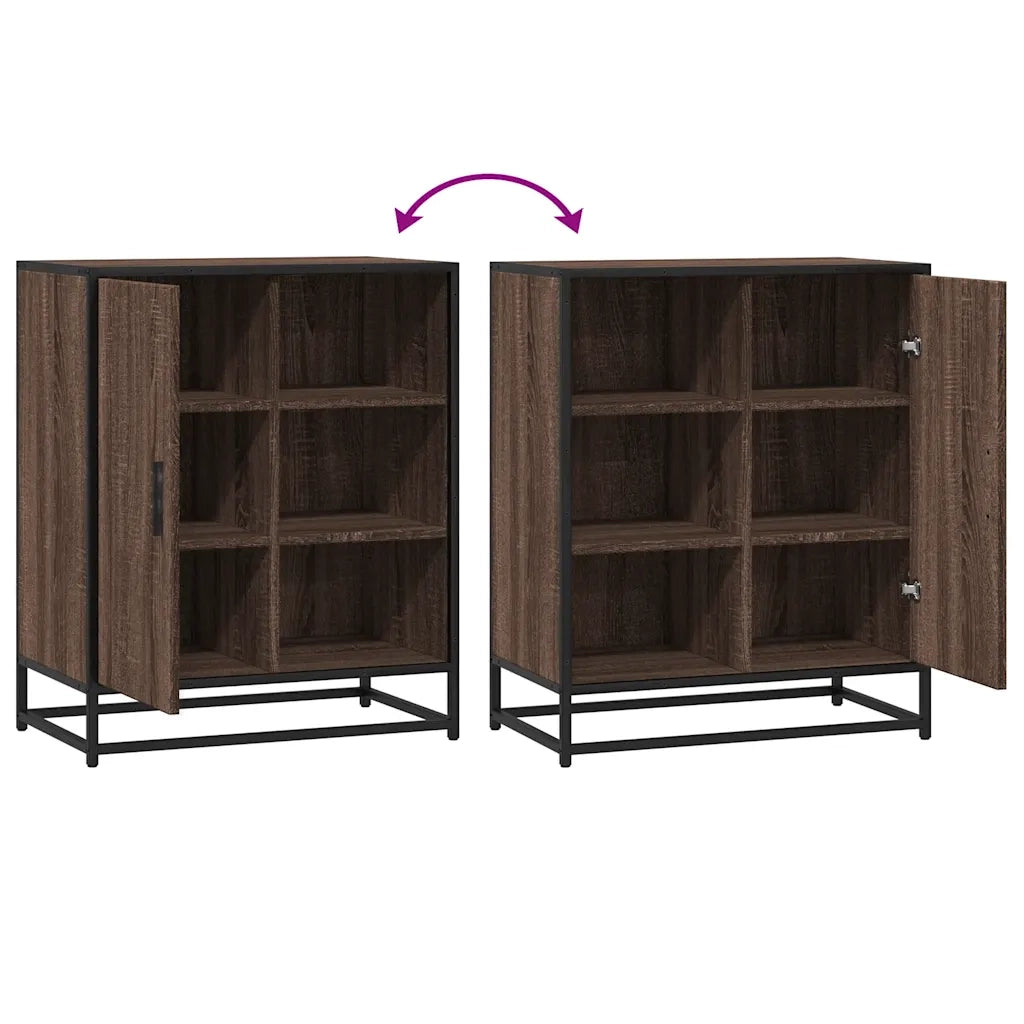 Credenza Rovere Marrone 62x35x76 cm in Legno Multistrato 848998