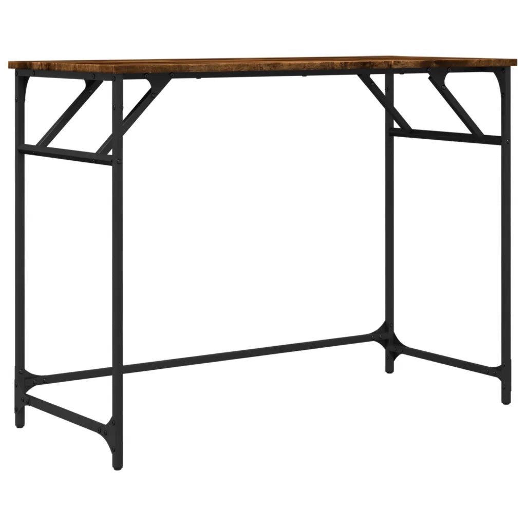 Scrivania Fumo 100x45x76cm Legno e Acciaio Verniciato a Polverecod mxl 110703