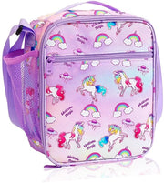Borsa termica per pranzo per bambine, con contenitore per bottiglie, isolata, impermeabile e lavabile, con maniglia e cinturino per portare al lavoro