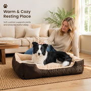 Warm Dog Bed With Padded Cushion XL