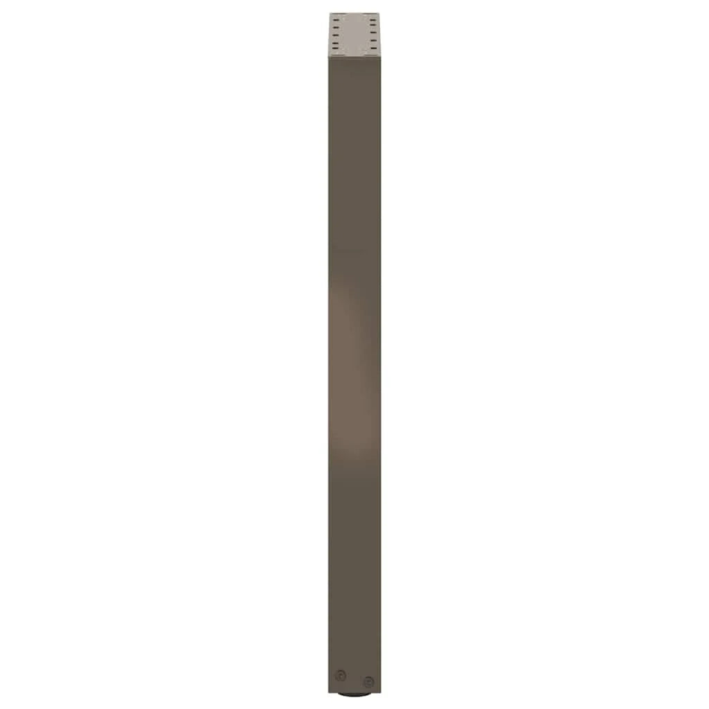 Set di 2 gambe per tavolo consolle a forma di U 38 x 72 cm con piedini regolabili design moderno acciaio naturale 02_0057415