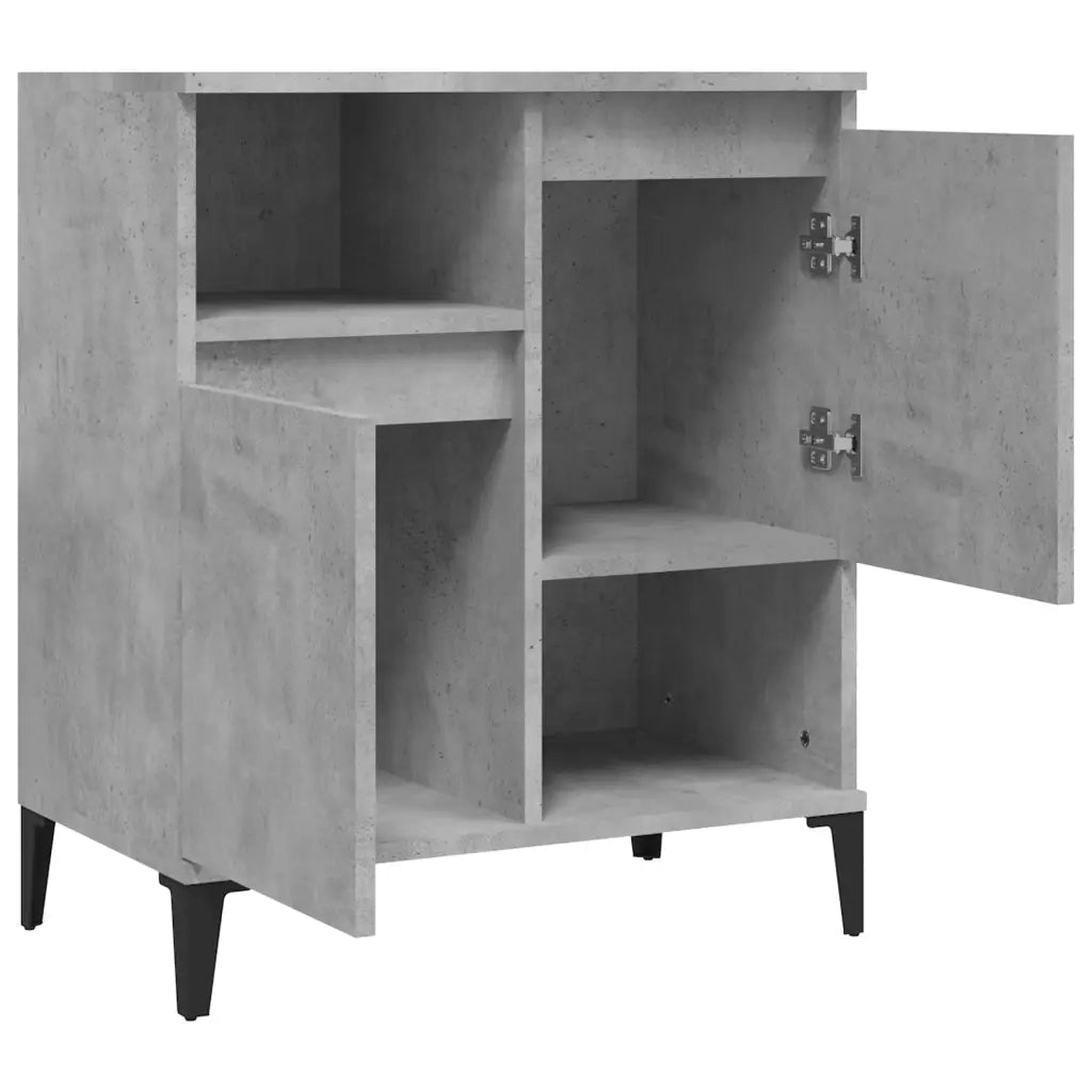 Credenza-Buffet-Armadio da cucina Grigio Cemento 60x35x70 cm in Legno Multistrato 312879