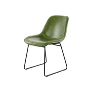 Set di 2 sedie Cora in ecopelle verde petrolio