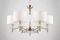 Lampadario Neoclassic in Metallo e Vetro Alicante Nickel