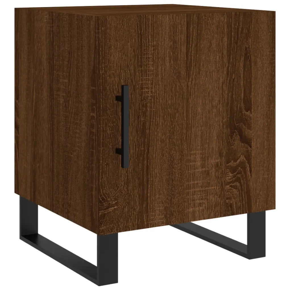 Comodini 2 pz Rovere Marrone 40x40x50 cm in Legno Multistrato 827627