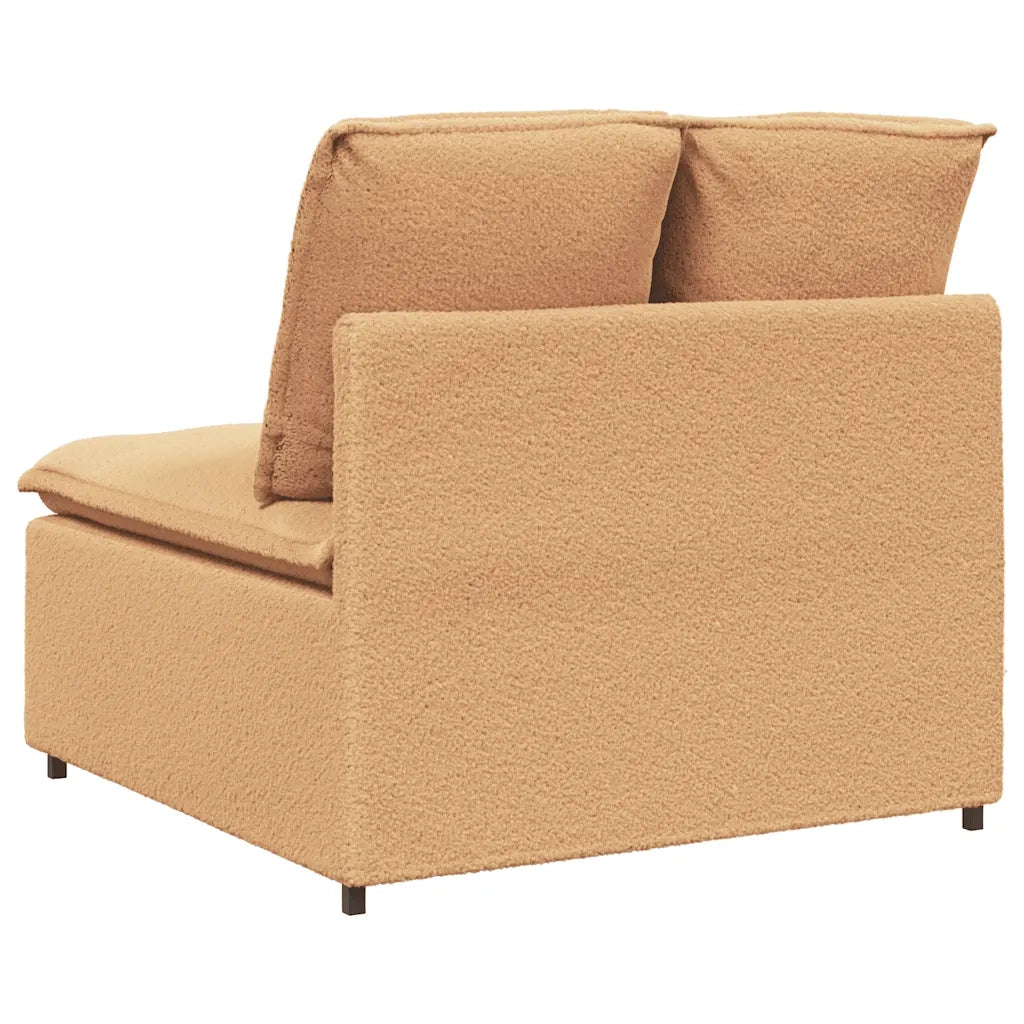 vidaXL Modulo Centrale Divano Modulare con Cuscini Beige 100 cm