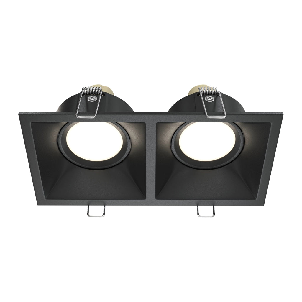 Faretto incasso soffitto Maytoni DOT rettangolare 2xGU10 nero