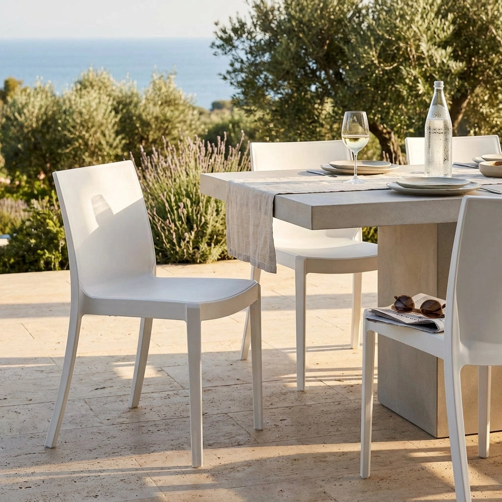 Sedia da Esterno Impilabile in Polipropilene cm 55x47x82 - PERLA