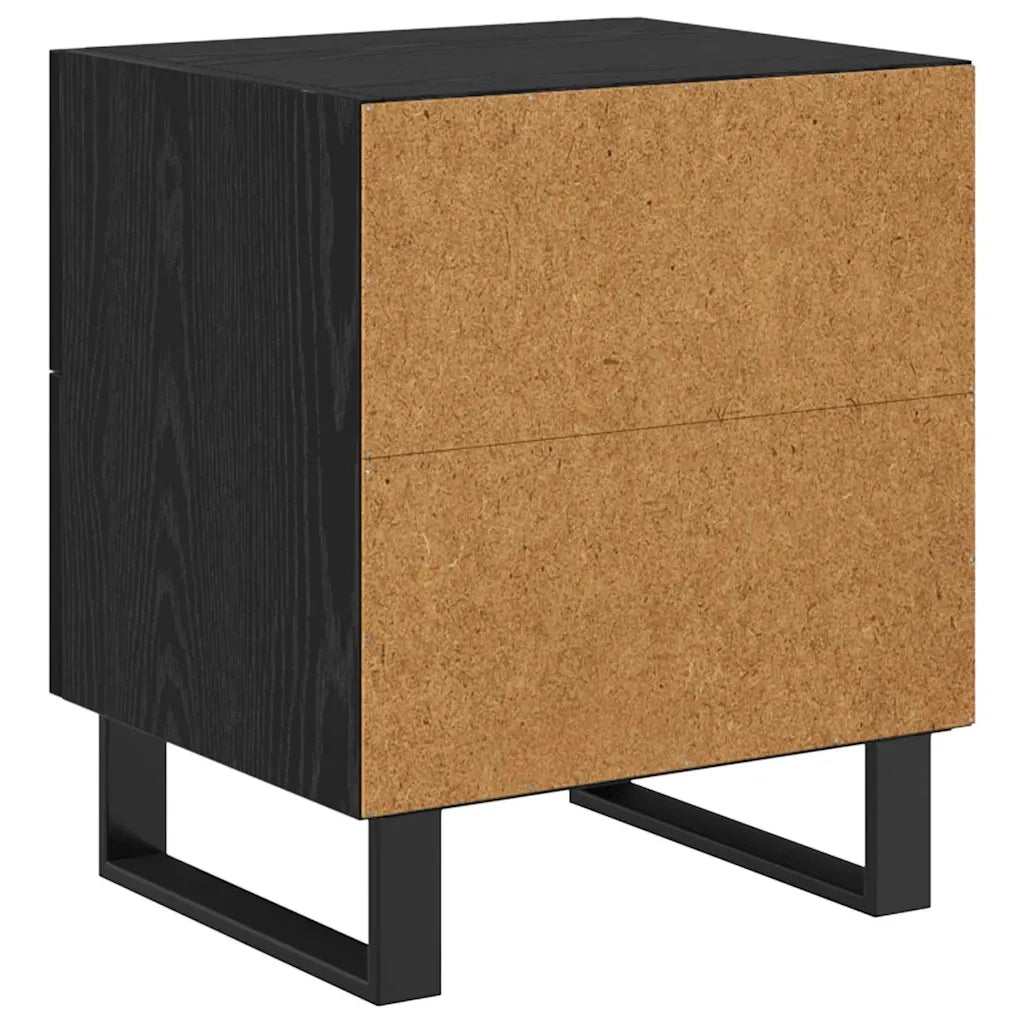 Armadio da Notte 2 pcs Rovere Nero 40 x 35 x 47,5 cm 882063