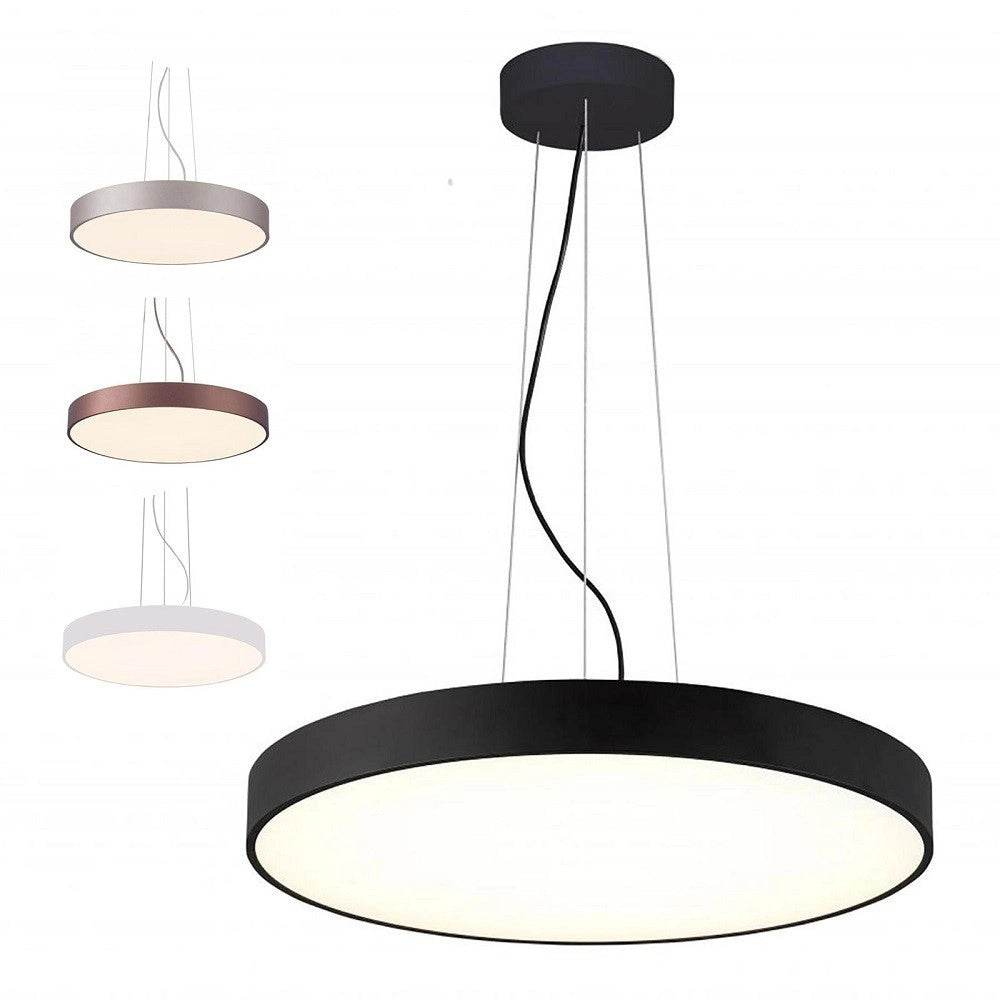 Trade Shop - Lampadario Cerchio 40 Cm Led 43 W Lampada Up Down Sospensione 2 Temperature Luce -