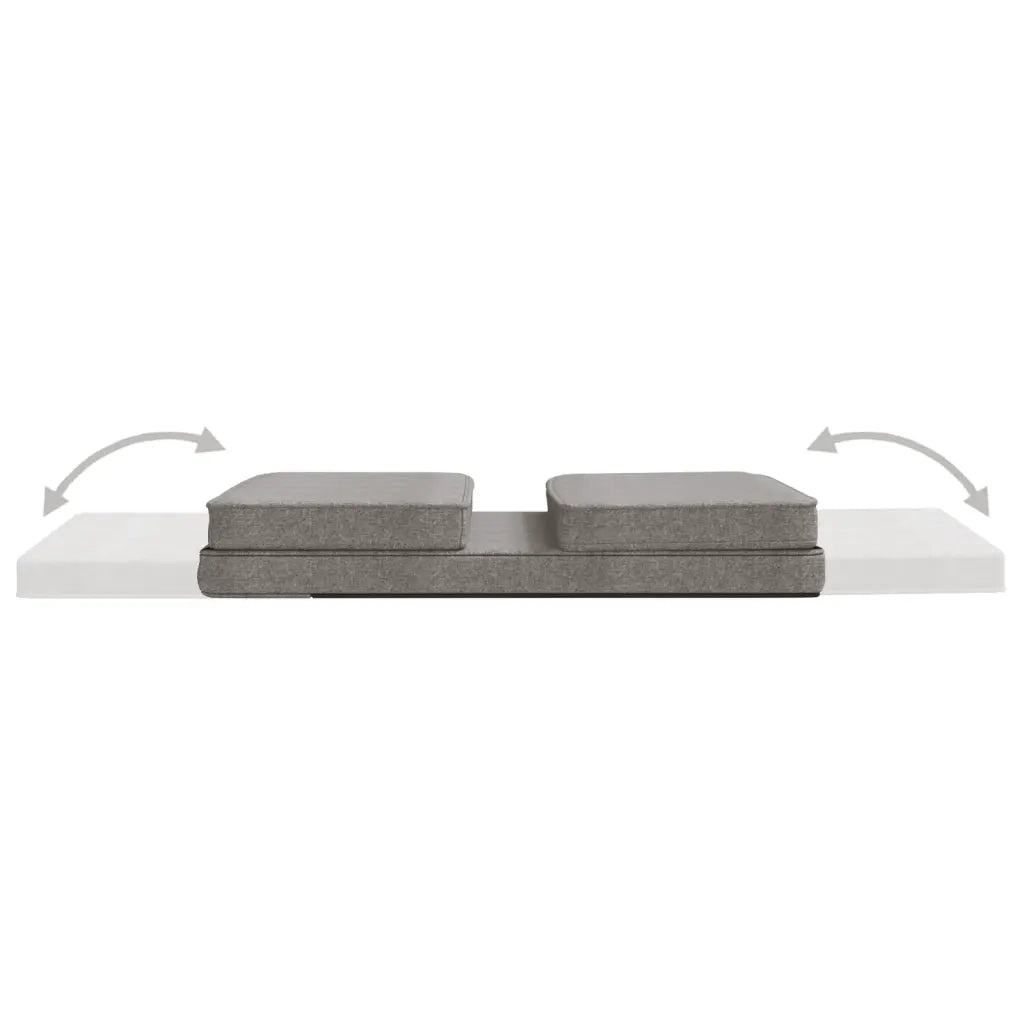Sedia a Sdraio da Terra Pieghevole Grigio Chiaro in Tessuto cod mxl 55961