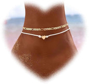 Anello a forma di cuore a tratti - Stile bohemien - Adattabile - Oro