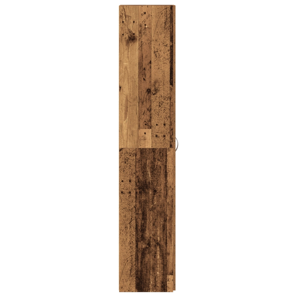 Armadietto per Scarpe Legno Vecchio 80x35,5x180 cm Legno Ingegnerizzato