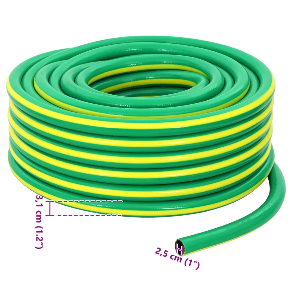 Tubo da Giardino 5-Ply Verde e Giallo 1" 30 m PVC