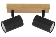 Plafoniera scandinava Reality Quentin 2 spot GU10 nera