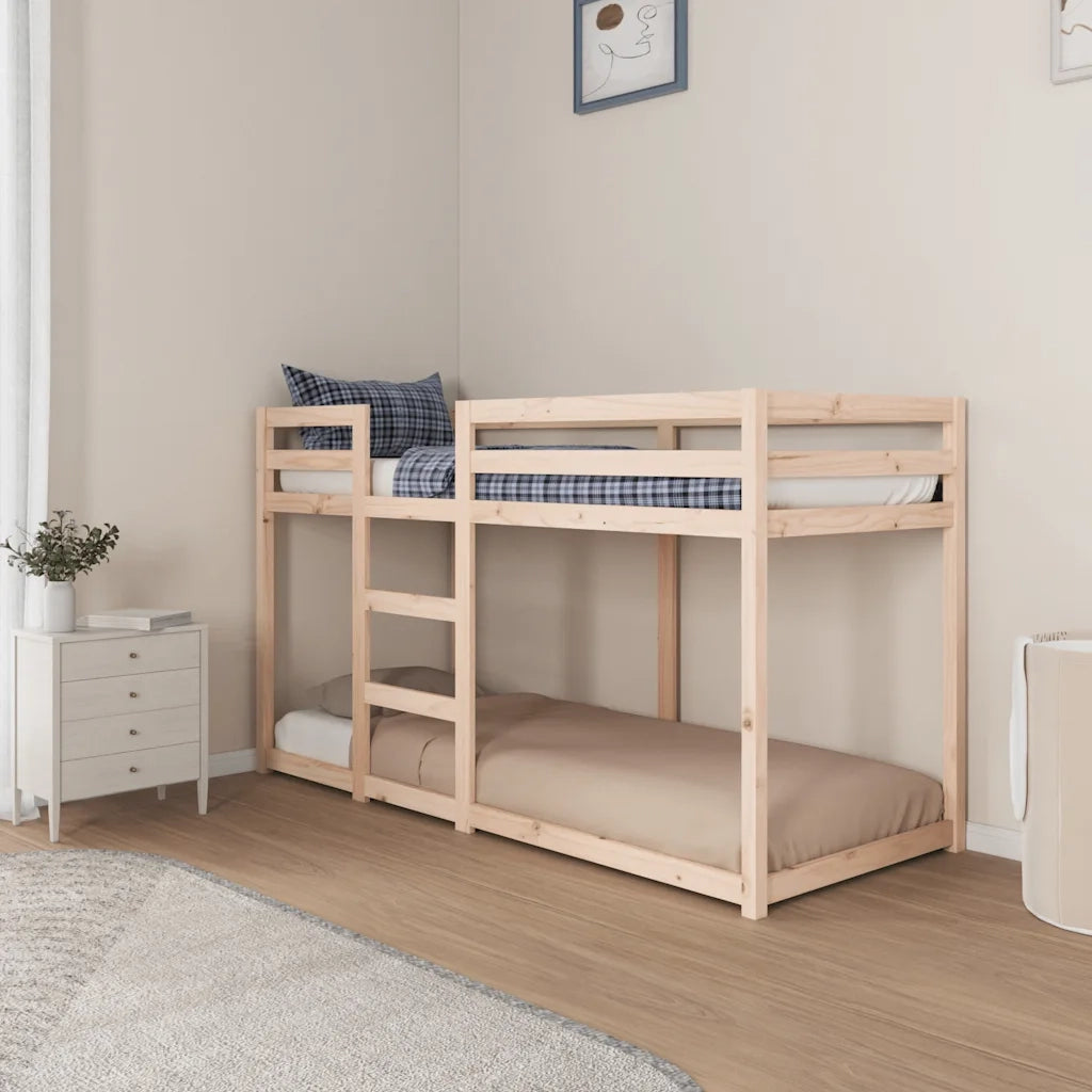 Letto singolo | Letto per adulti | Letto a Castello 75x190 cm in Legno Massello di Pino
