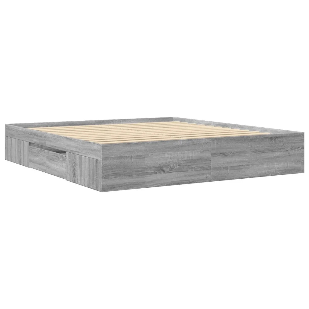 Giroletto senza Materasso Grigio Sonoma 180x200 cm Truciolato