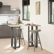 Gambe per tavolo da bar a forma di T 2 pz Antracite 60x35x(100-101) cm Acciaio 4013094