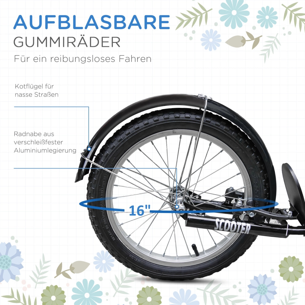 Scooter per Bambini ¨C zephmum ¨C Regolabile, Blu e Nero
