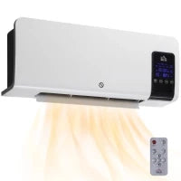 Termoventilatore da Parete Oscillatorio con Timer 12h e 2 Modalità di Riscaldamento, 54.5x12x21.5 cm, Bianco