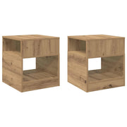 Tavolino 2 pz | Tavolo laterale Rovere artigianale 40,5 x 40 x 45 cm
