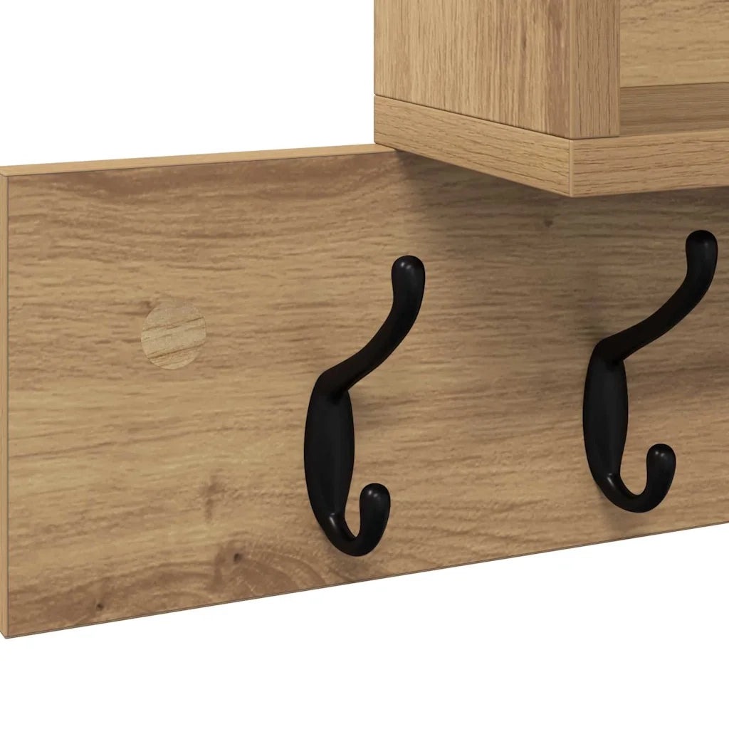 Appendiabiti a muro Rovere artigianale 100 x 12 x 43,5 cm 874418