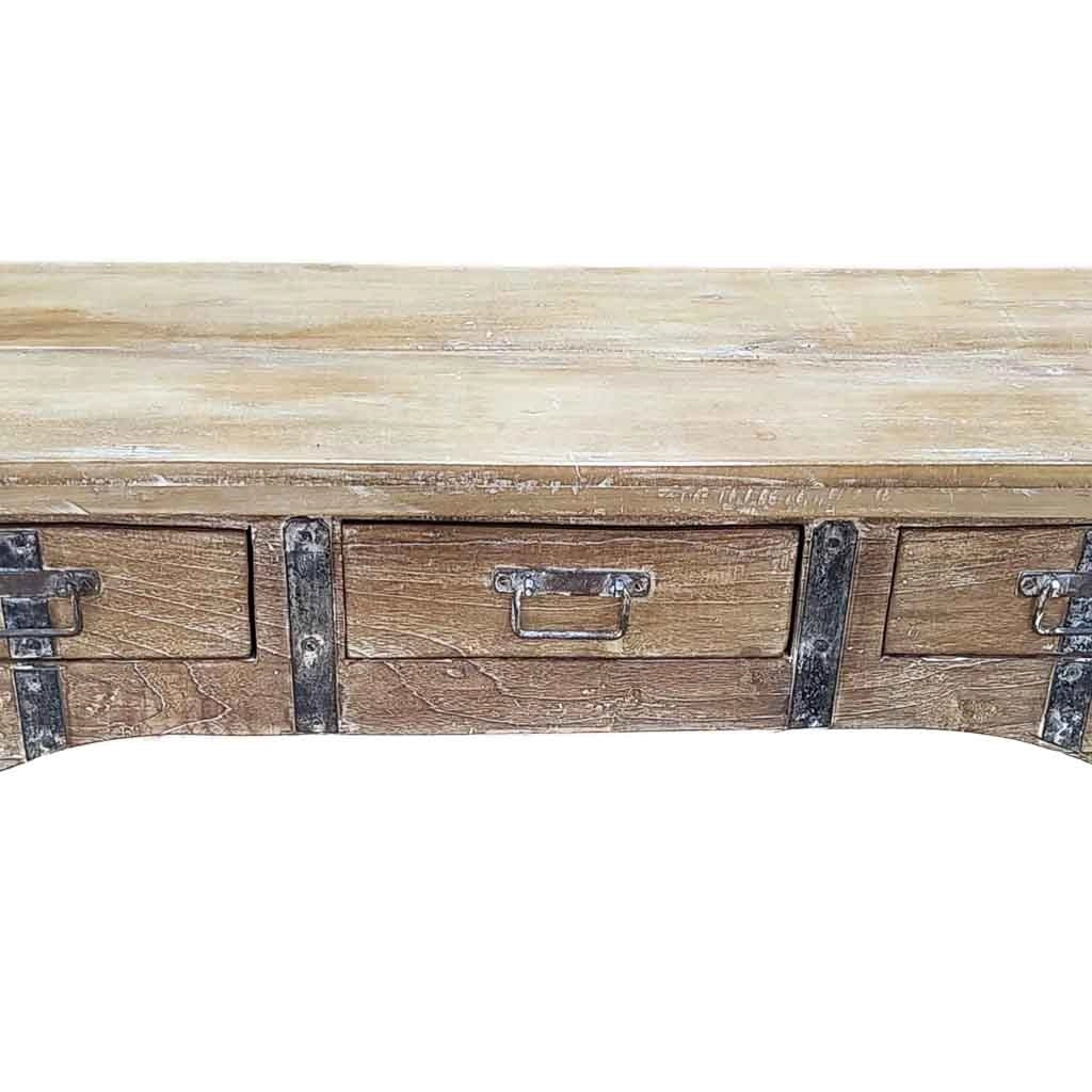 Mobile basso artigianale in legno 165-175x45x57h cm