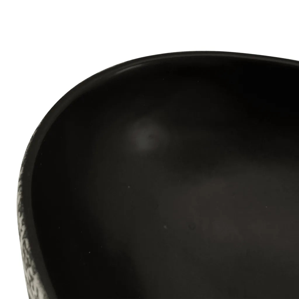 Lavabo da Appoggio Nero e Blu Ovale 56,5x36,5x13,5 cm Ceramica 155114