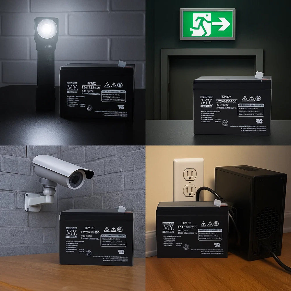 Batteria piombo 12v 12ah matsuyama hz162 sigillata per allarmi e sistemi solari