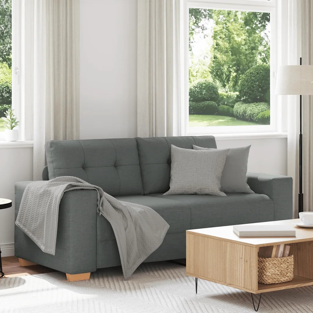 Divano | Divano da soggiorno | Sofa Divanetto Grigio Scuro 180x77x82 cm in Tessuto