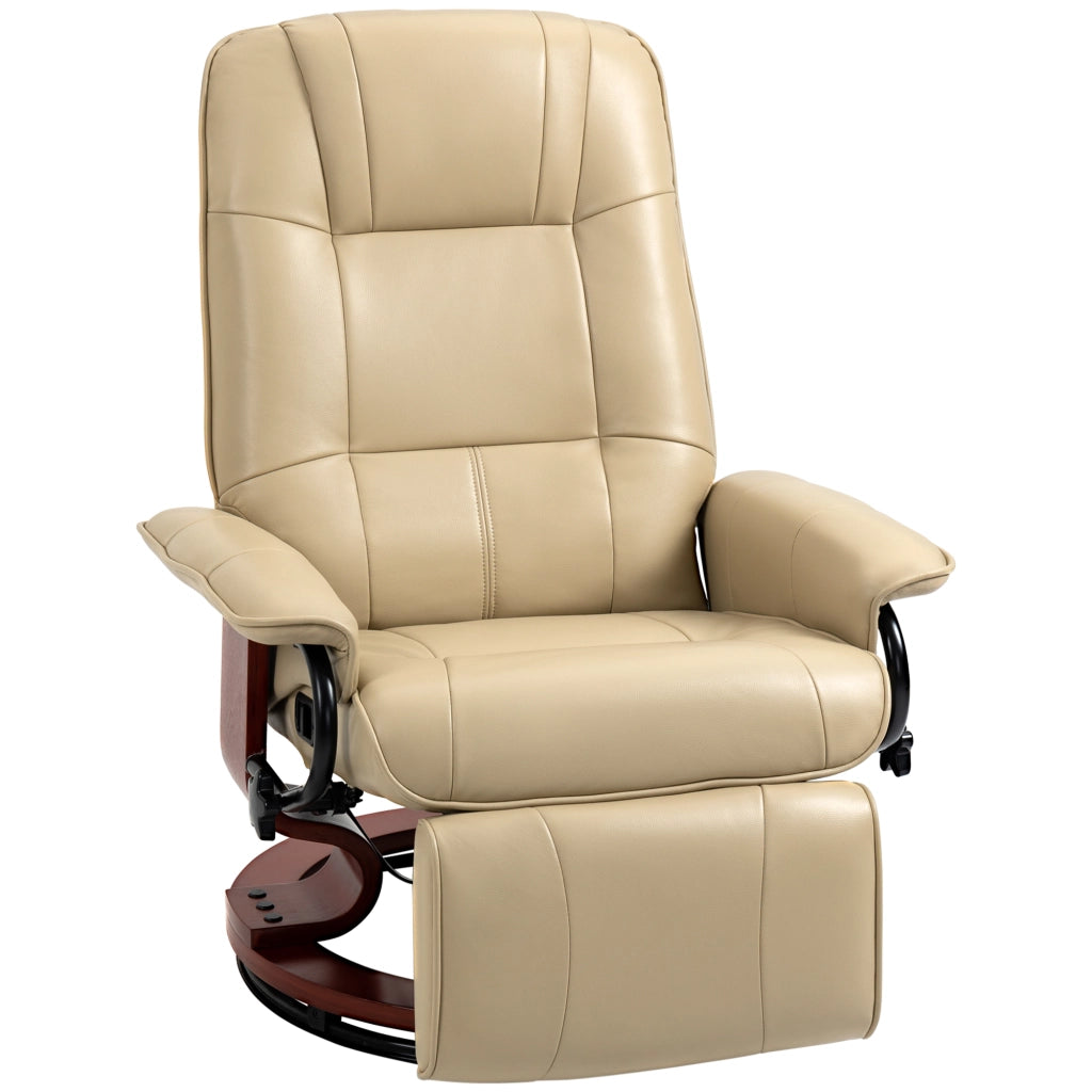 Poltrona relax reclinabile in similpelle ¨C zephmum ¨C 78x87x100 cm, crema