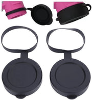 Set di Protezioni per Lenti - Resistenti alle Intemperie - Coperture per Lenti in Gomma - Set da 2 - Idonee per ID 61-64 mm - Protezioni per Telescopi Monoculare/Binoculare - Protezione contro Polvere e Scalfitture - Copertura per Lenti