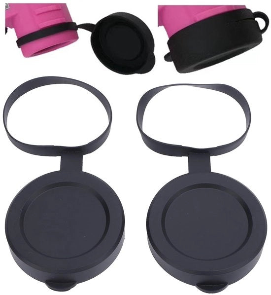 Set di Protezioni per Lenti - Resistenti alle Intemperie - Coperture per Lenti in Gomma - Set da 2 - Idonee per ID 61-64 mm - Protezioni per Telescopi Monoculare/Binoculare - Protezione contro Polvere e Scalfitture - Copertura per Lenti