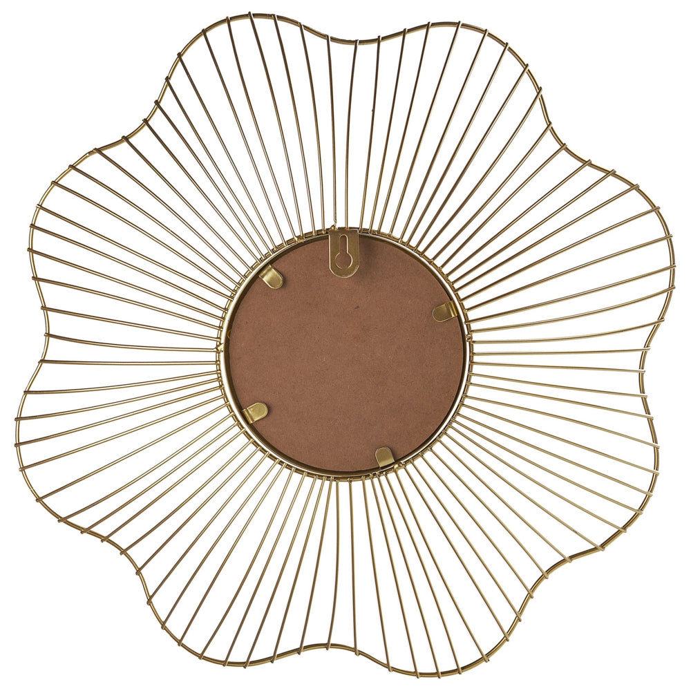 Specchio a forma di fiore dorato 40 cm per soggiorno camera da letto