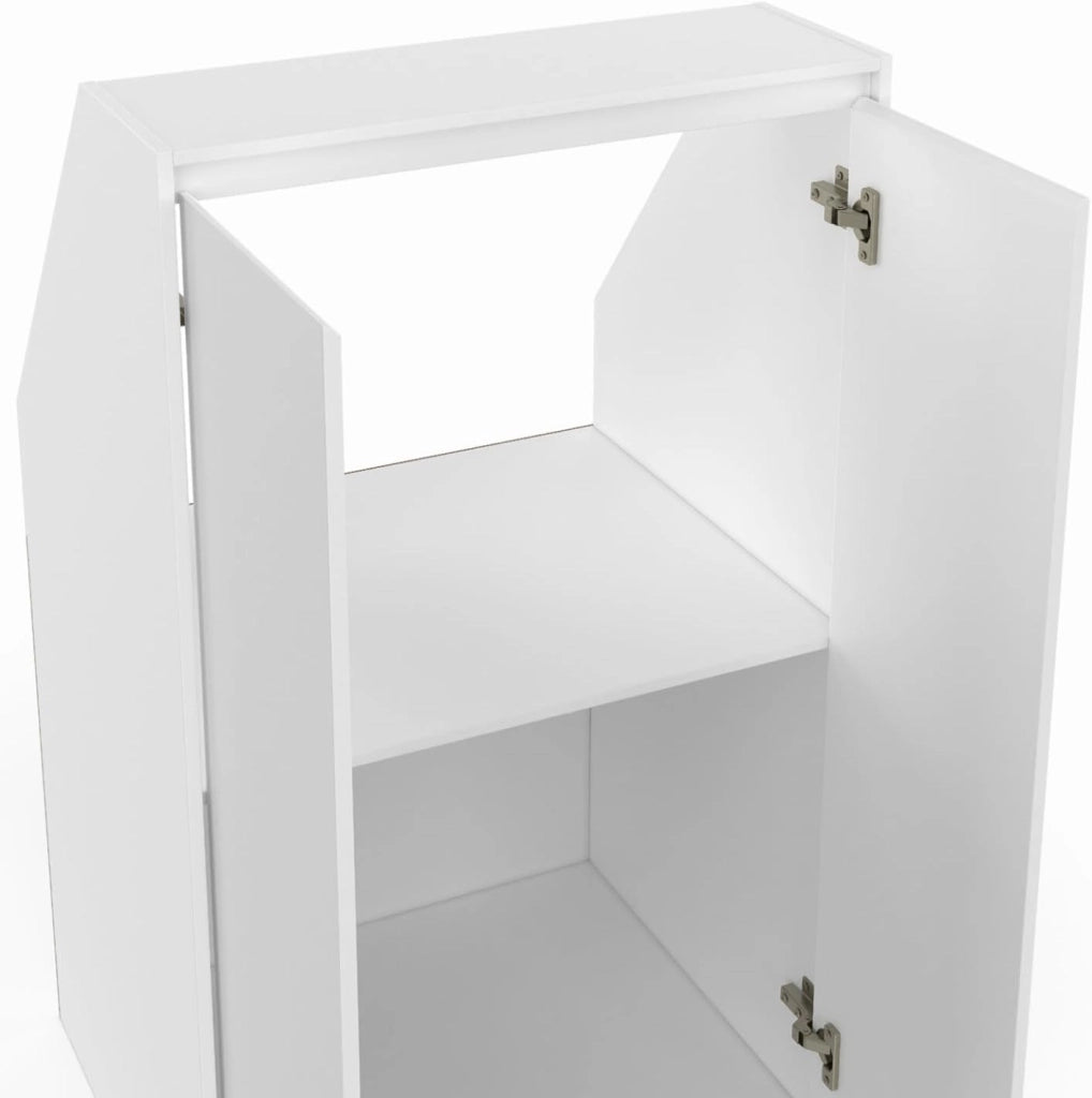 TOMI Armadio a 2 ante inclinate 60 x 50 x 110/70 cm bianco
