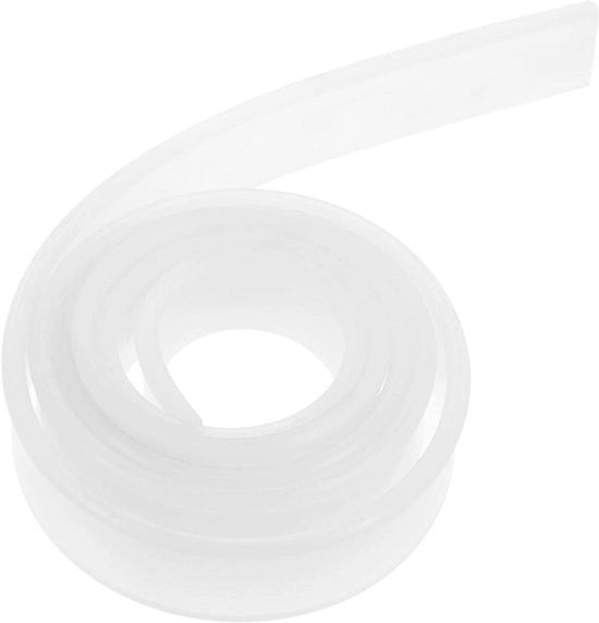 Rimediocristallo per Doccia in Vetro con Striscia di Silicone in Gomma per Ricambio - Bianco (105cm)