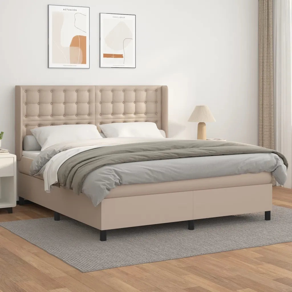 Giroletto a Molle con Materasso Cappuccino 180x200cm Similpelle 3132518
