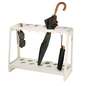 Portaombrelli Design Moderno Rettangolare Capienza 17 Ombrelli in Acciaio Bianco