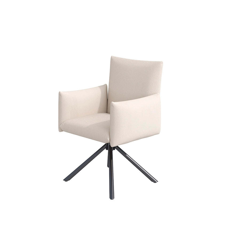 Sedia-Xylo-Lotto 2 girevole 360?? lino beige supporto lombare