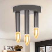 ZMH Lampada da soffitto in metallo bianco E14 retrò industriale per cucina e sala da pranzo