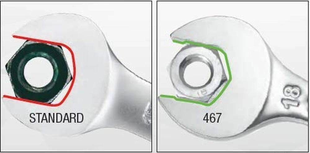 FCM467B22 467B.22 - Chiave combinata antiscivolo, 22 mm
