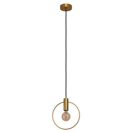 Lampadario A Sospensione Contemporaneo Manizales Acciaio Ottone 1 Luce E27