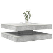 Tavolino da CaffÃ¨ Girevole a 360 Gradi Grigio 90x90x34,5 cm