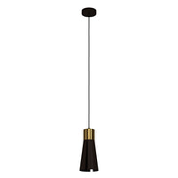 Lampadario A Sospensione Moderno Losalomas Acciaio Moka Ottone 1 Luce Gu10 4,5W