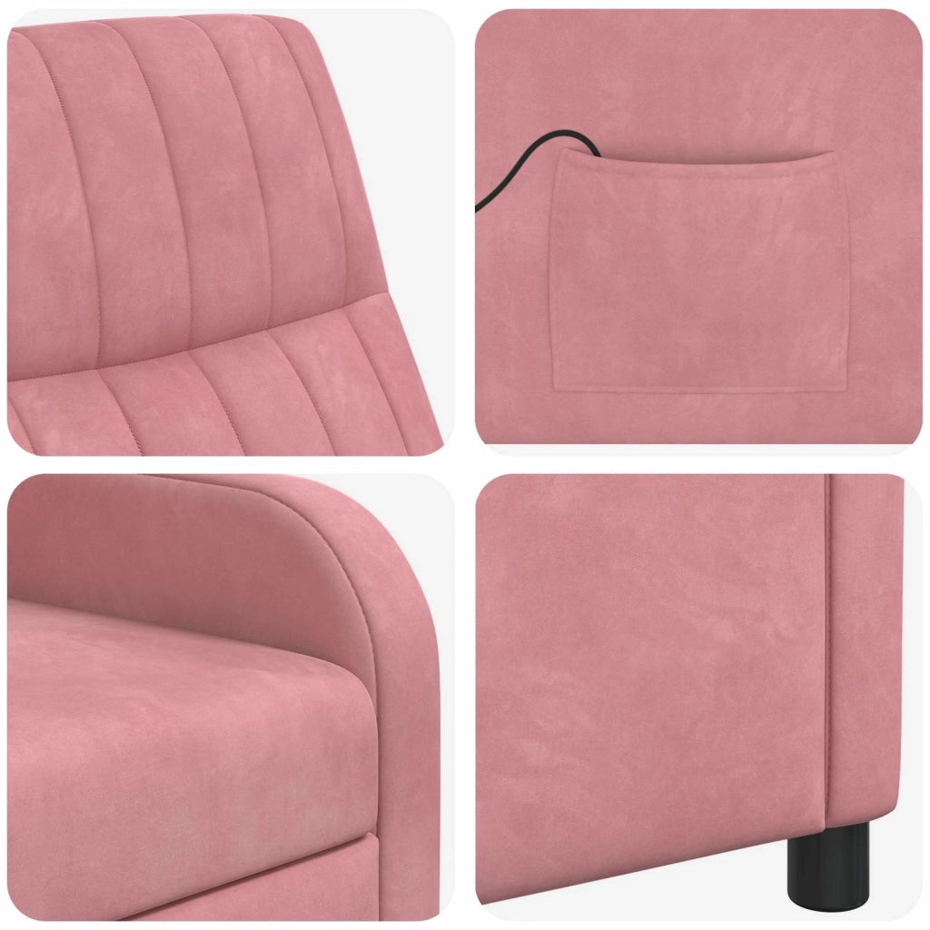 Divano Sedia-Poltrona Massaggiante Rosa Velluto (V)